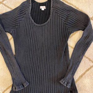 Two Distressed Long Sleeve Tees